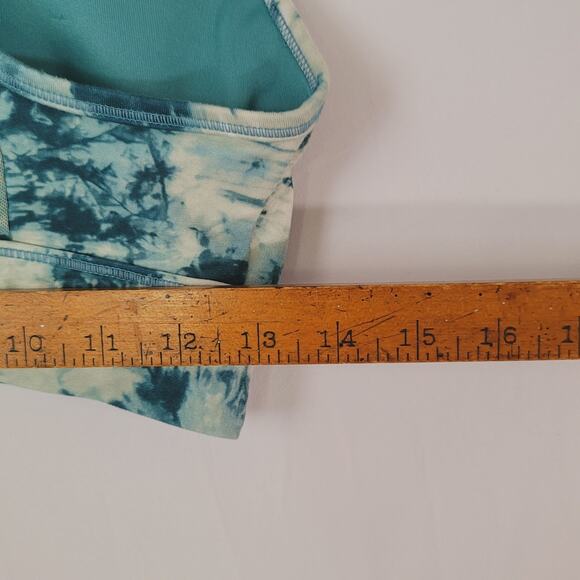 Freely - Teal pattern sports bra- size Large - Picture 5 of 7